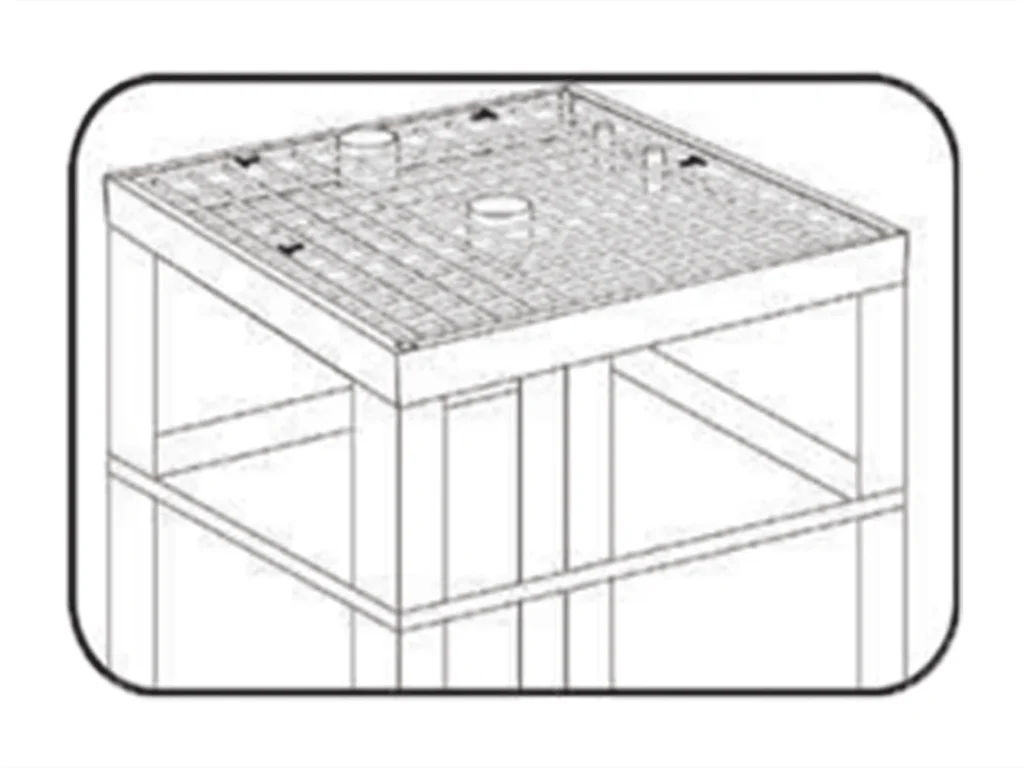 نقشه بتن ریزی سقف چاه آسانسور