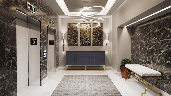 طرح لابی آسانسور