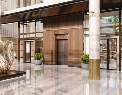 طرح لابی آسانسور